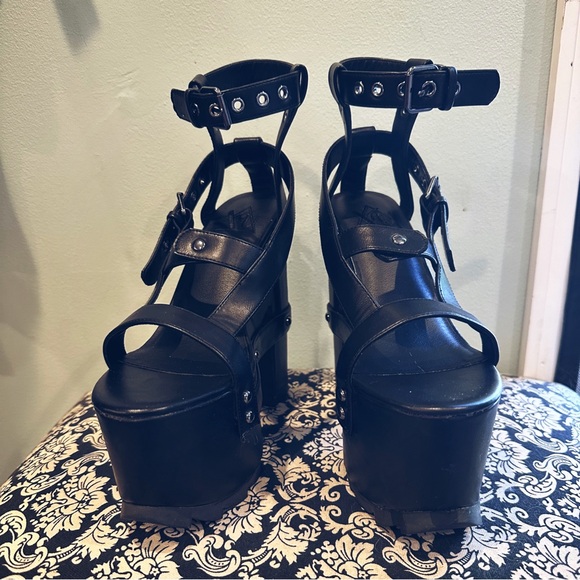 Y.R.U. MIDNIGHT NIGHTCALL PLATFORM HEELS - Picture 5 of 12